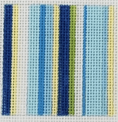 KKINS13 (Happy Stripes Blue Green Yellow - 18 mesh 2.25 x 2.25)Kristine KingstonCanvasThe Red Thread Atelier