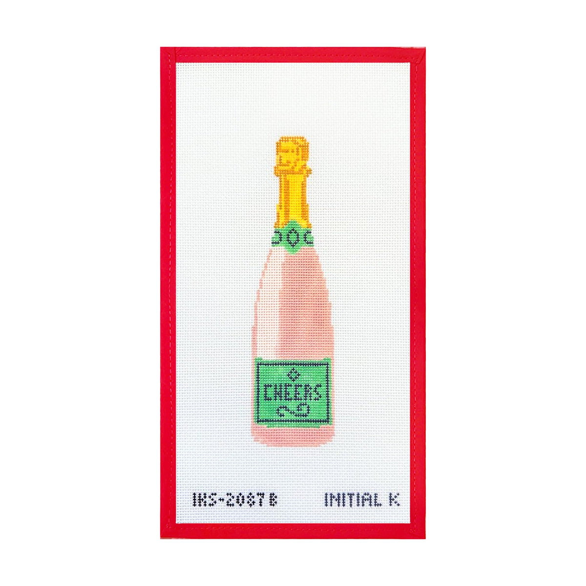 Cheers Champagne Ornament needlepoint canvas