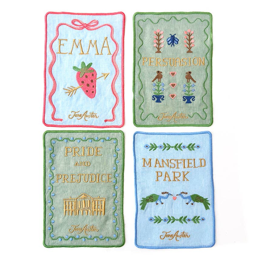 Jane Austen Cocktail Napkins, set of 4