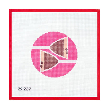 Espresso Martini Round needlepoint canvas