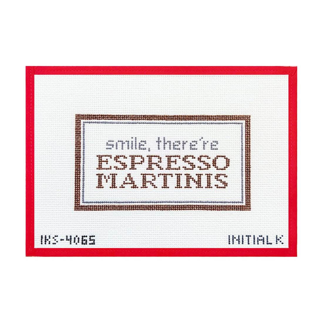 Espresso Martinis needlepoint canvas