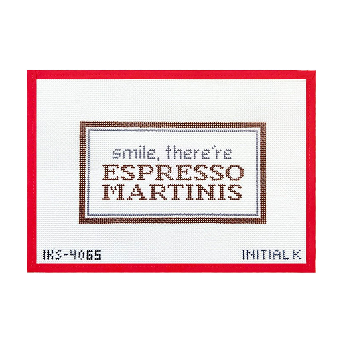 Espresso Martinis needlepoint canvas