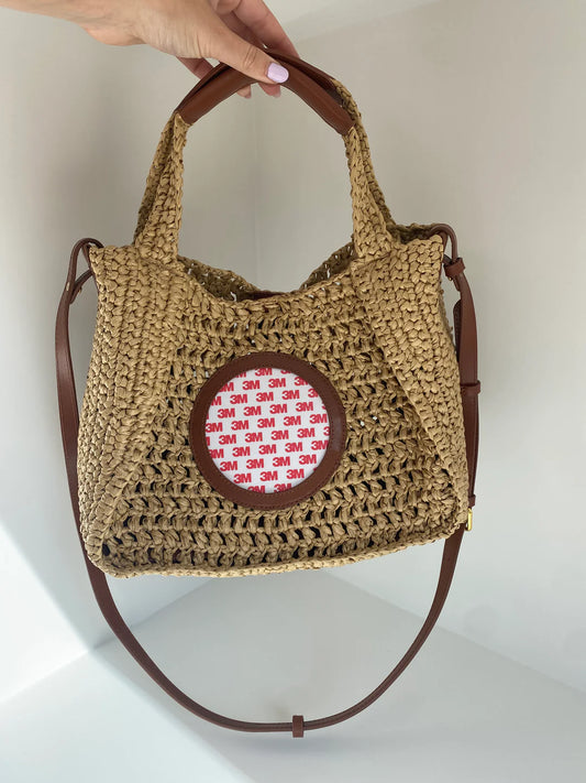 Rachel Barri Designs Crochet Raffia Tote