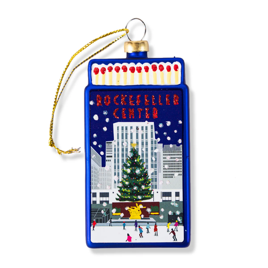 Glass Matchbook Ornament - Rockefeller Center