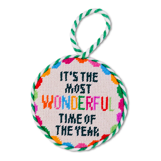 Prestitched Needlepoint Ornament - Wonderful Time