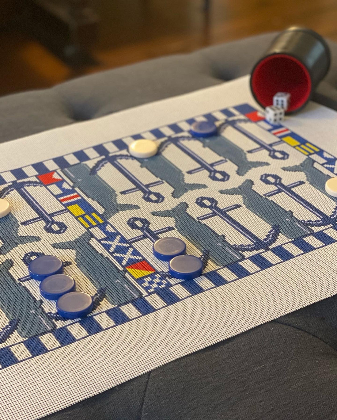 Nautical Backgammon Board