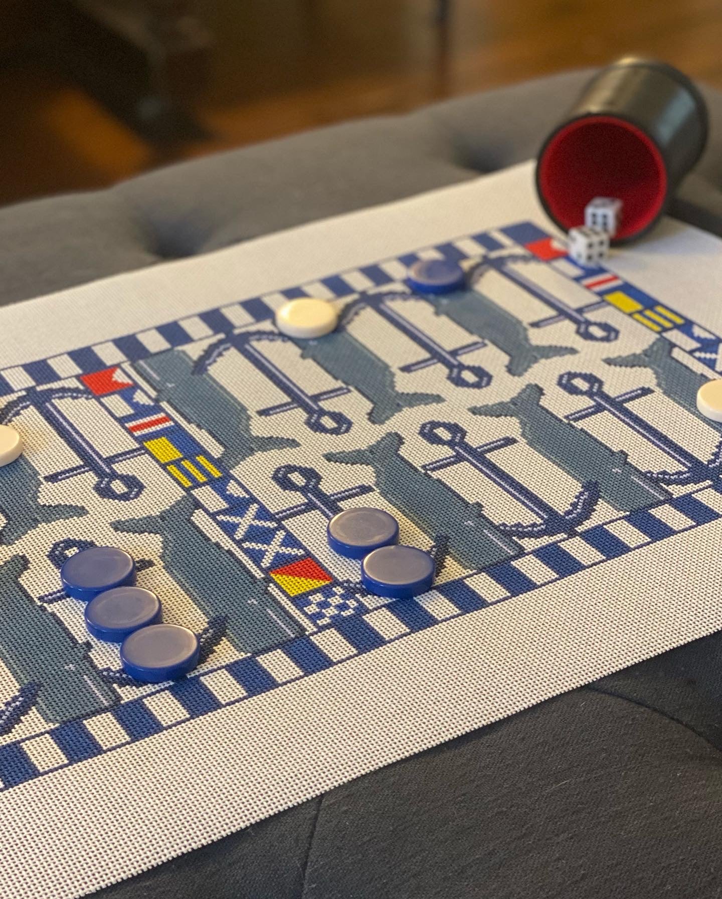 Nautical Backgammon Board