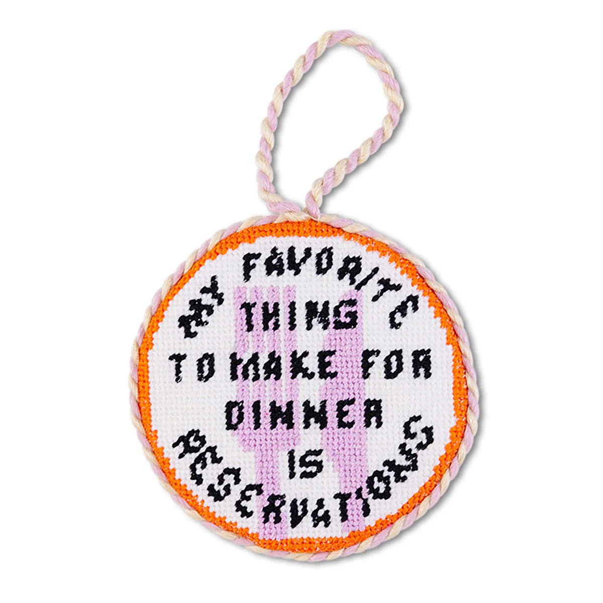 Prestitched Needlepoint Ornament - Reservations