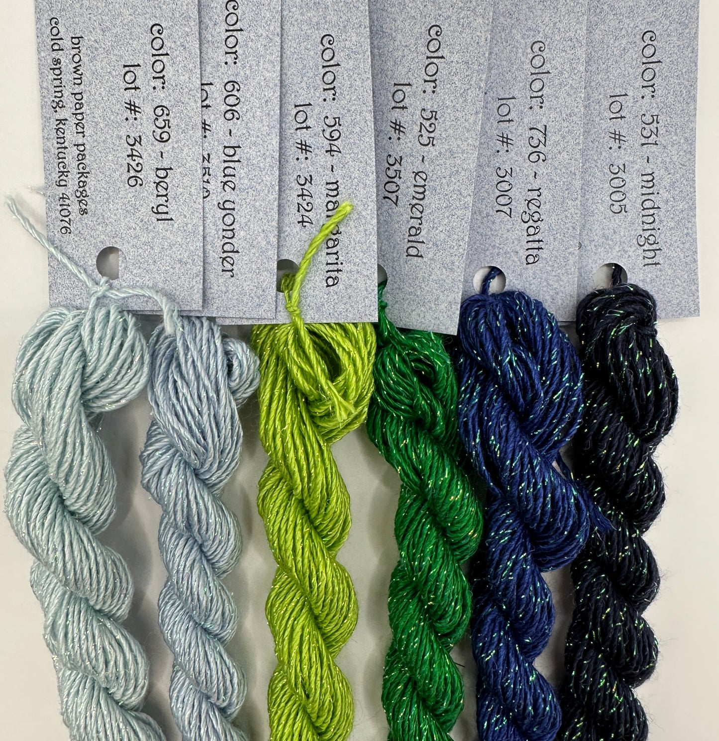 Stardust Silk & Ivory, Sparkle blue & Green