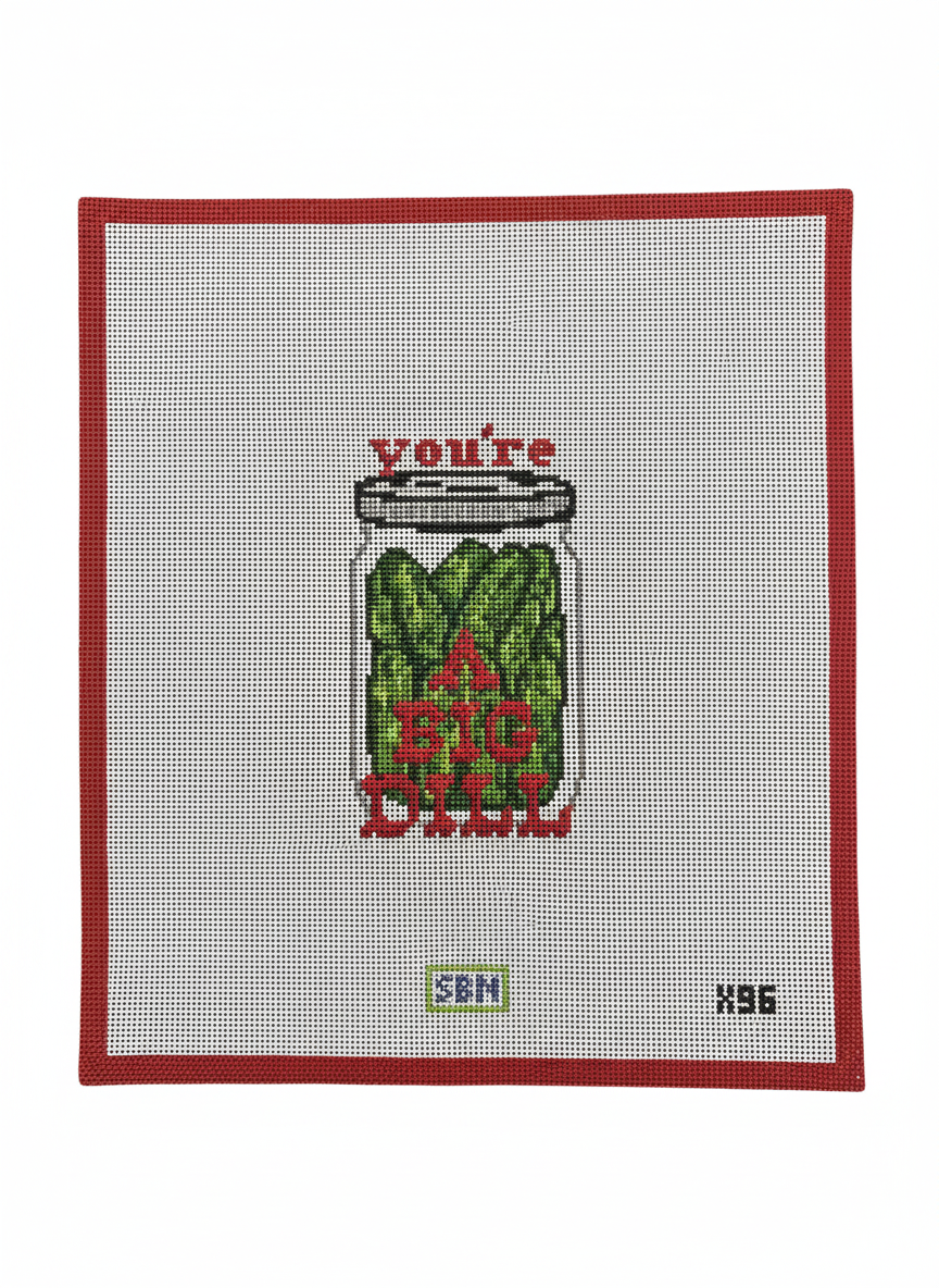 Big Dill needlepoint canvas by Susan Battle Needlepoint