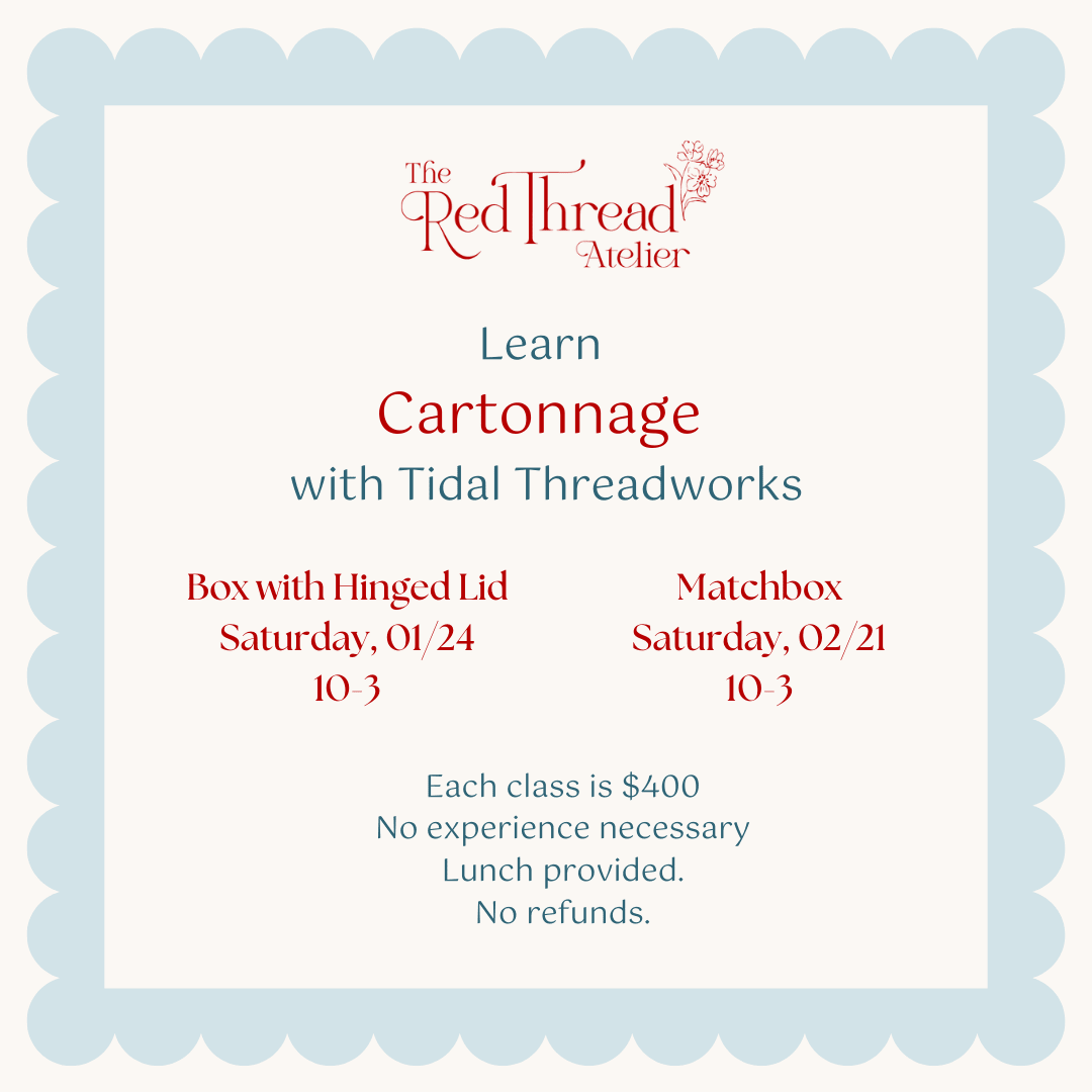 Cartonnage - Box w Hinged Lid - 24 Jan 2026event - calendar - appThe Red Thread Atelier