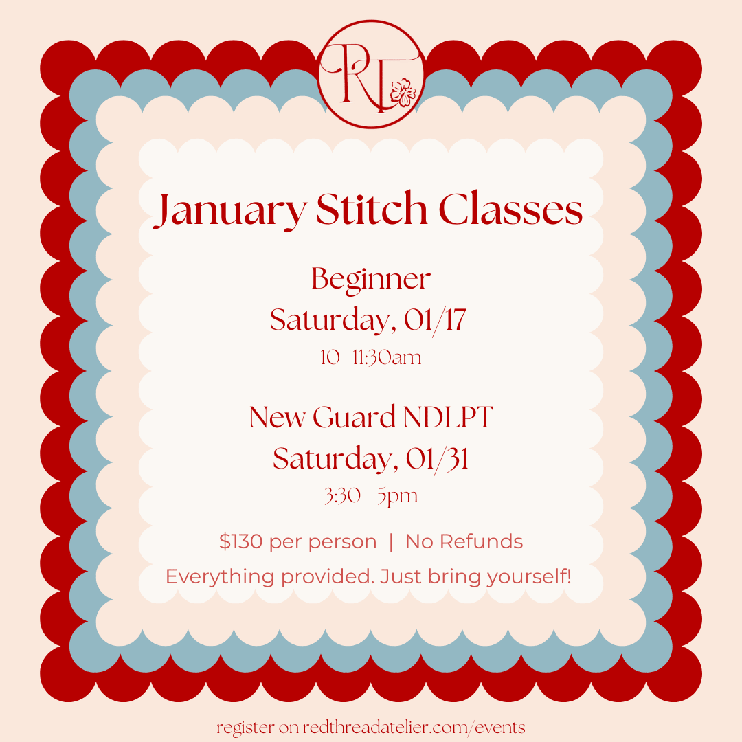Beginner Stitch Class - 17 Jan 2026event - calendar - appThe Red Thread Atelier