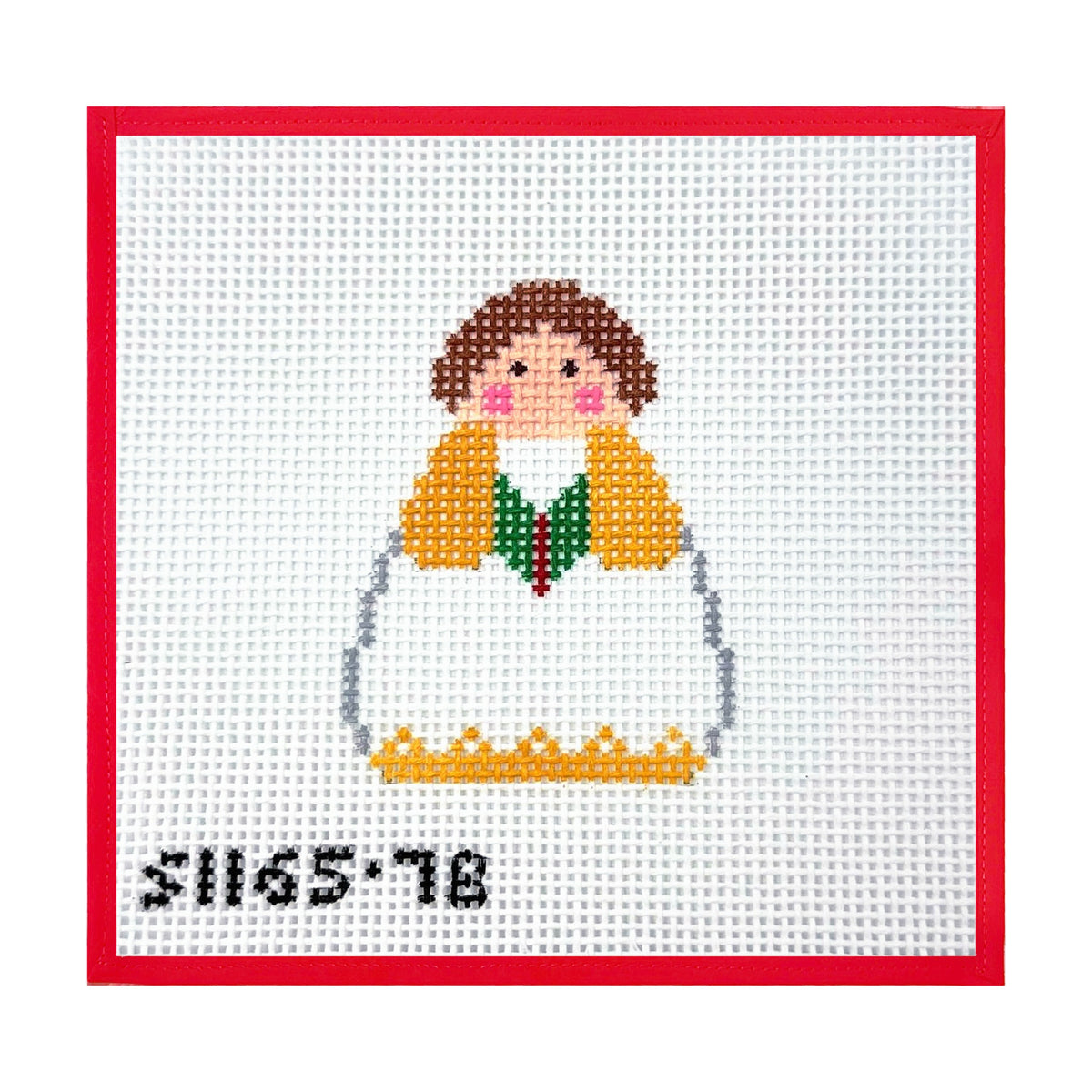 Yellow Choir Angel needlepoint canvas