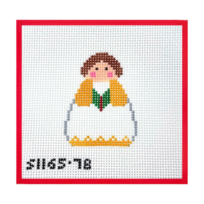 Yellow Choir Angel needlepoint canvas