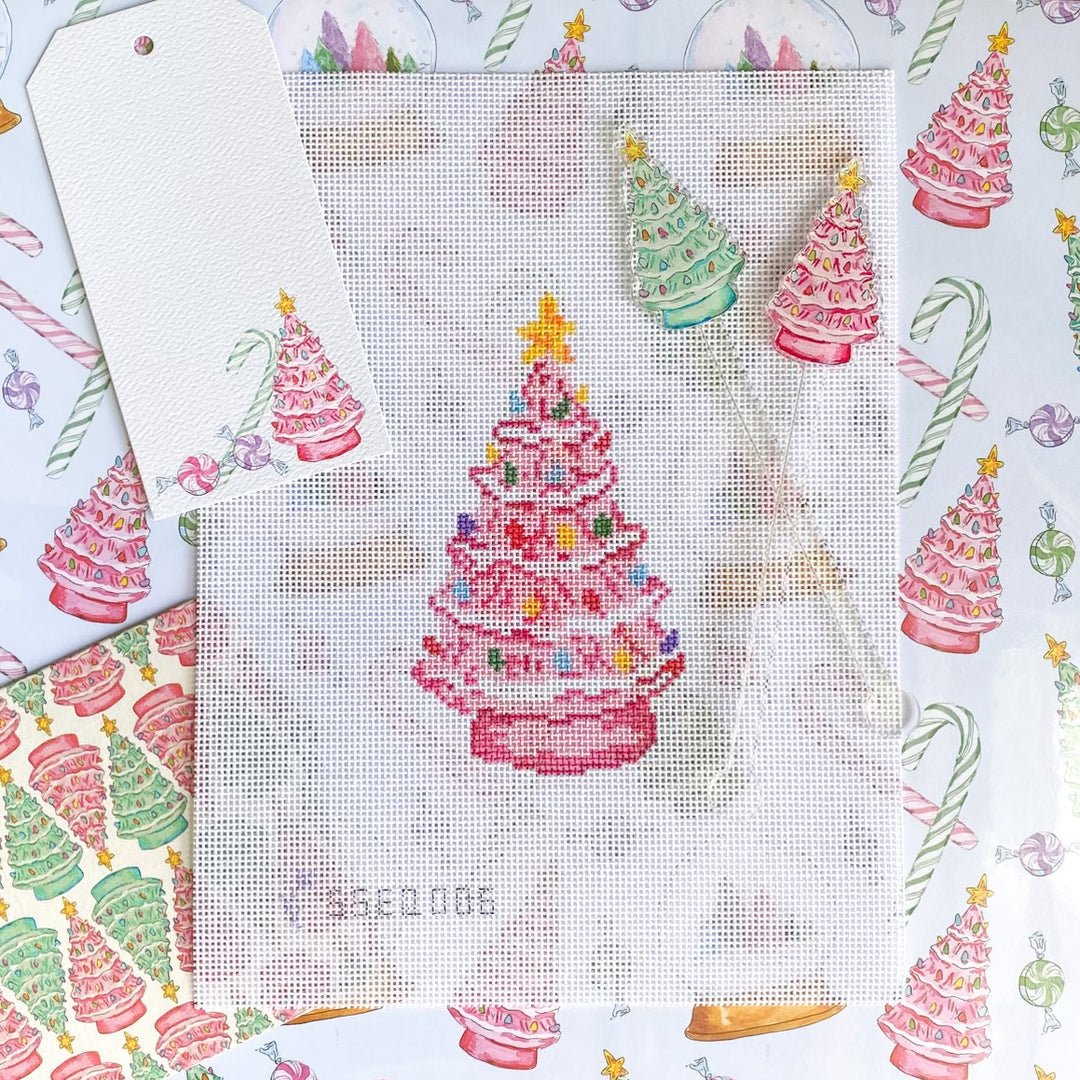 Pink Christmas TreeStitch StyleThe Red Thread Atelier